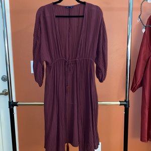Gauzy Maroon Kimono